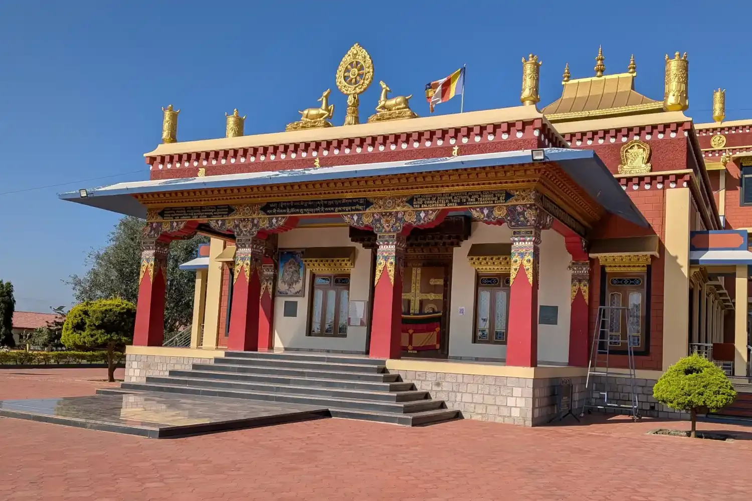 Entrance to the main building of Dzongkar Choede Monastery